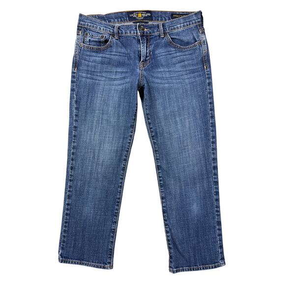 Lucky Brand Denim - Lucky Brand Sweet N Crop Jeans Women’s 6 28 Mid Rise Straight Boho Indie